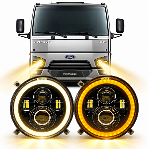 FAROL LED ANGEL EYES 4300K C/ SUPORTES CARGO 816 1119