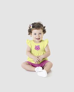 Conjunto Infantil Menina Malwee Tamanho P-M-G Verão
