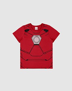 Camisa Infantil Menino Malwee Personagem Homem de Ferro Tamanhos 4-6-8