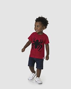Camisa Infantil Menino Malwee Personagem Homem Aranha Licenciada Tamanho 4-6-8