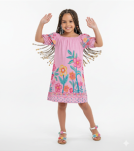 Vestido Infantil Menina Kely Ket Tamanho 6 Floral Verão
