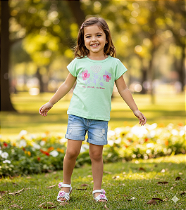 Blusa Infantil Menina Brandili Tamanho 4-6 Verão