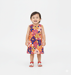 Vestido Infantil Menina Kely Ket Tamanho 2 Verão Floral