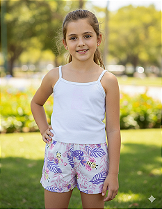 Conjunto Infantil Menina Brandili Tamanho 10 Verão