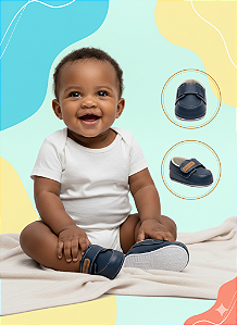 Sapato Mocassim Bebê Pimpolho Tamanho 1 ao 4 - 0 a 7 meses