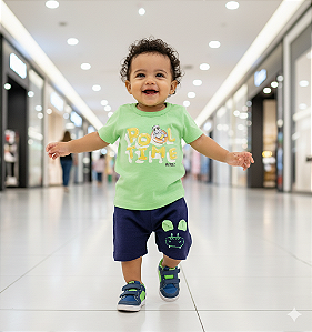 Conjunto Bebê Menino Rei Rex Tamanho P Verão