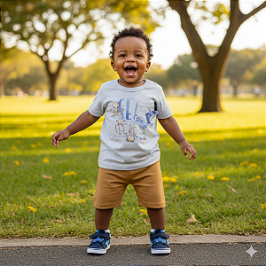 Conjunto Infantil Menino Rei Rex Tamanho 1-3 Verão Interativo