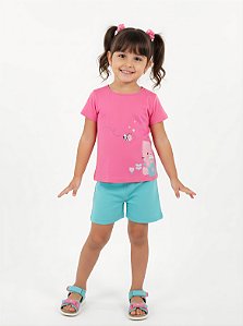 Conjunto Infantil Menina Malwee Tamanho 1-2-3 Verão