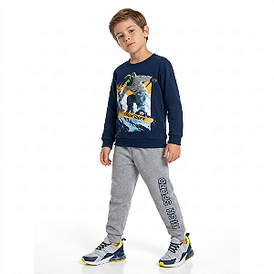 Conjunto Infantil Menino Moletom Confortável Inverno Kyly