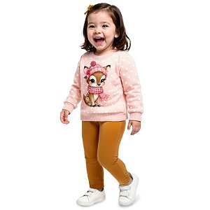 Conjunto Infantil Menina Kyly Moletom Confortável Inverno 2026