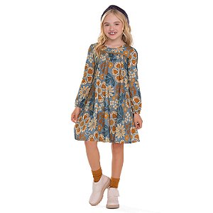 Vestido Infantil Menina Floral Nanai Inverno 2026
