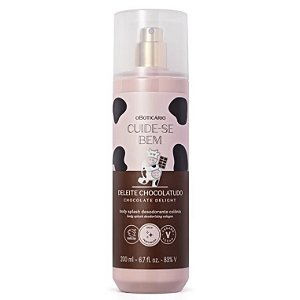 Body Splash Desodorante Colônia Cuide-se Bem Deleite Chocolatudo 200ml #progressiva