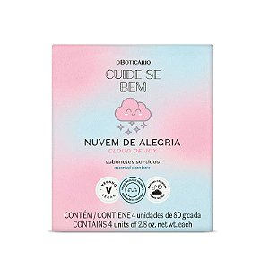 Kit Sabonetes Sortidos Cuide-se Bem Nuvem de Alegria 4x80 #nuvemdealegria