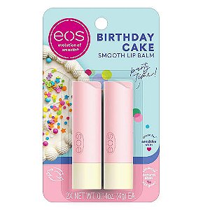 EOS Kit Lip Balm Birthday Cake Hidratante Labial - Kit com 2un
