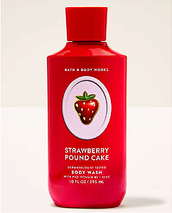 Gel de Banho Strawberry Pound Cake Bath & Body Works 295ml #progressiva