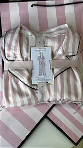 Pijama Cetim Manga Curta + Calça Victoria’s Secret