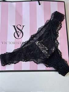 Calcinha Renda Preta Victoria’s Secret P