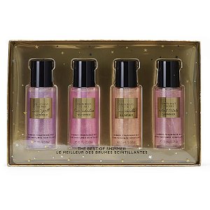 Kit Miniatura Victoria's Secret 4 Body Splash Shimmer 75ml cada #importado