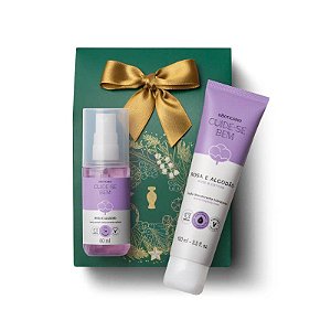 Mini Kit Presente Natal Cuide-se Bem Rosa E Algodão (2 itens)