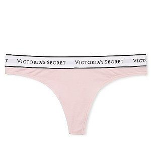 Calcinha Fio Dental em Algodão Rosa Claro