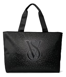 Bolsa Tote Shine Preta Victoria’s Secret #progressiva
