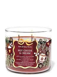 Vela Aromática 3 pavio Hot Cocoa & Cream Bath & Body Works #Natal