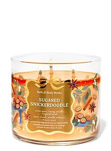 Vela Aromática 3 pavio Sugared Snickerdoodle Bath & Body Works #Natal