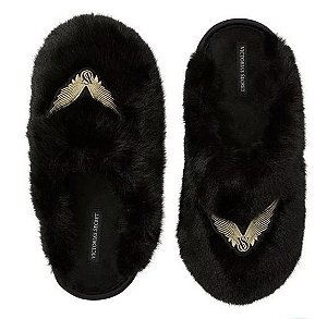Pantufa Victoria’s Secret Preta com Asas