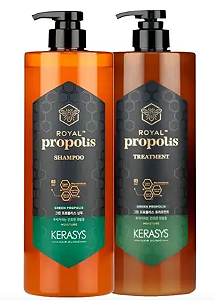 Kit Kerasys Royal Propolis - Green Propolis - Shampoo Nutritivo e Antifrizz 1L + Condicionador 1L (Made in Korea)