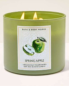 Vela Aromática 3 pavio Spring Apple Bath & Body Works