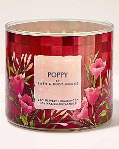 Vela Aromática 3 pavio Poppy Bath & Body Works