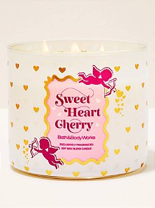 Vela 3 Pavios Sweet Heart Cherry Edição Dia dos Namorados Bath & Body Works
