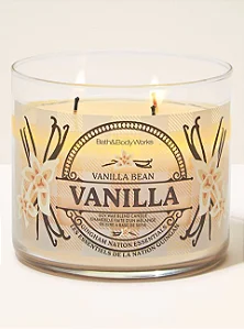 Vela Aromática 3 Pavios Vanilla Bean Vanilla Bath & Body Works