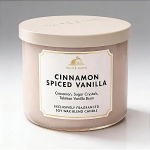Vela Aromática 3 Pavios Cinnamon Spiced Vanilla Bath & Body Works