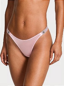 Calcinha Fio Rosa Alça em Strass Victoria’s Secret