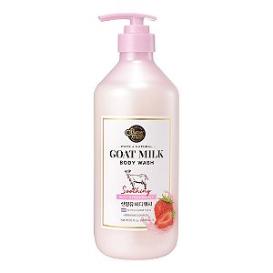 Sabonete Líquido Cremoso Goat Milk With Strawberry Soothing 800ml