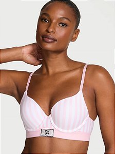 Sutiã Victoria’s Secret Rosa Clássico Logo Shine em Algodão