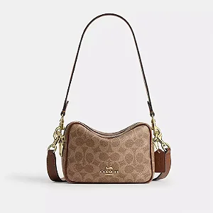 COACH Long Zip Around Wallet In Signature Canvas - Beleza Pura