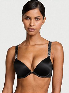 Sutiã Preto Alça em Stras Victoria’s Secret Tam 36C