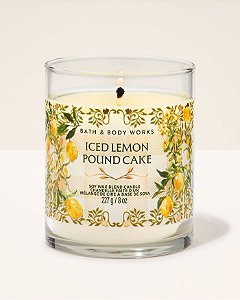 Vela Aromática 1 Pavio Iced Lemon Pound Cake Bath & Body Works