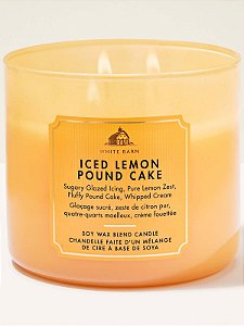 Vela Aromática 3 Pavios Iced Lemon Pound Cake Bath & Body Works