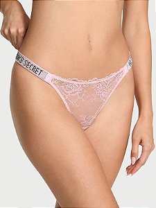 Calcinha Renda Rosa Com Strass Victoria´s Secret
