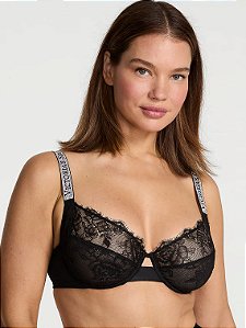 Sutiã de Renda Preto com Alça em Strass Victoria´s Secret 36DD