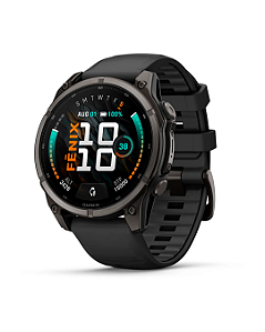 Relógio Garmin Fenix 9 Amoled Sapphire 51mm - Carbon Gray/Titanium Black -010-04763-10