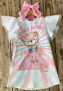 Vestido Teddy princess blogger luxo