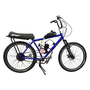 Bicicleta Motorizada Cabeças Bikes Soft Tipo 80cc 2T Aro 26 Banco Mobilete