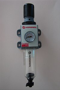 Filtro Norgren - Reg 1/4 " BSP 5-14 PSI Dreno Manual c/ Suporte