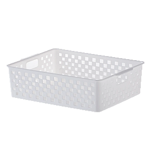 Cesto organizador 27 cm x 21 cm x 8 cm Quadratta Branco