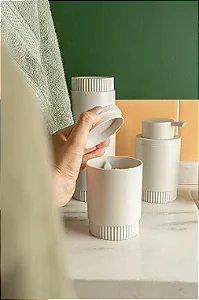 Porta algodão Dórica - Bege