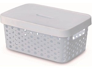 CESTO 4,5L C TAMPA BRANCO